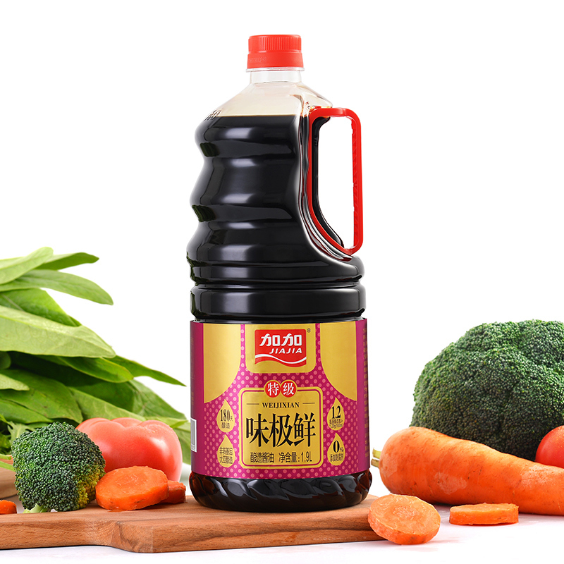 加加 特级味极鲜1.9L 特级生抽酱油 炒菜凉拌海鲜调味品
