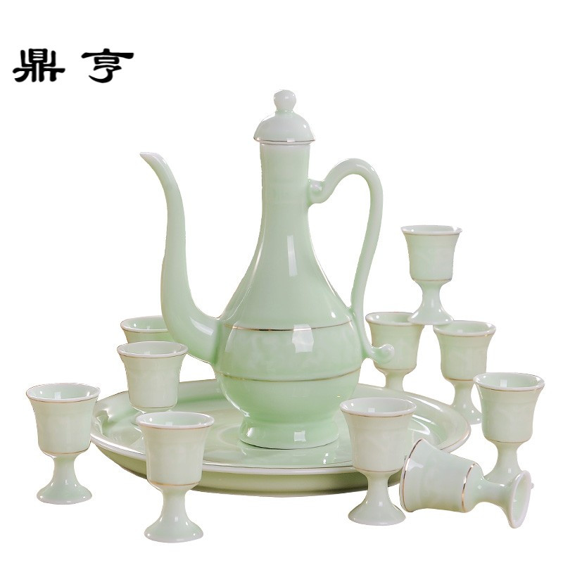 鼎亨景德镇陶瓷酒具套装家用酒壶仿古中式小酒盅清酒黄酒分酒器白