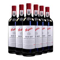 澳洲进口红酒 奔富BIN407干红葡萄酒名庄整箱装750ml*6瓶