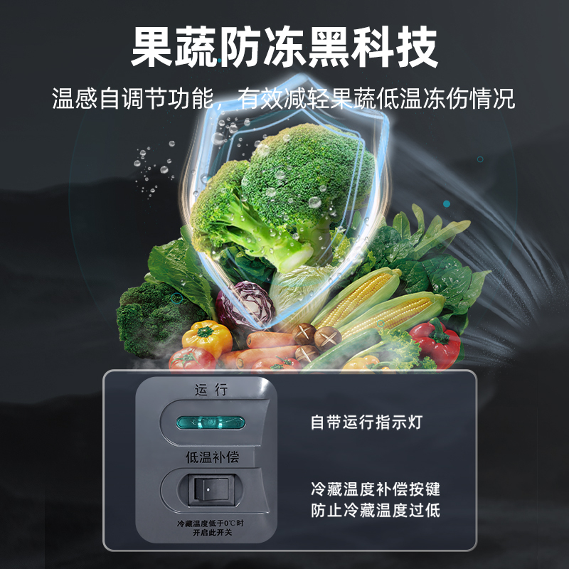 (冰洗)星星(XINGX) 226升榭湖银双温卧式冰柜冰箱冷藏冷冻预涂内胆自动减霜家商两用冷柜 BCD-226R高清大图