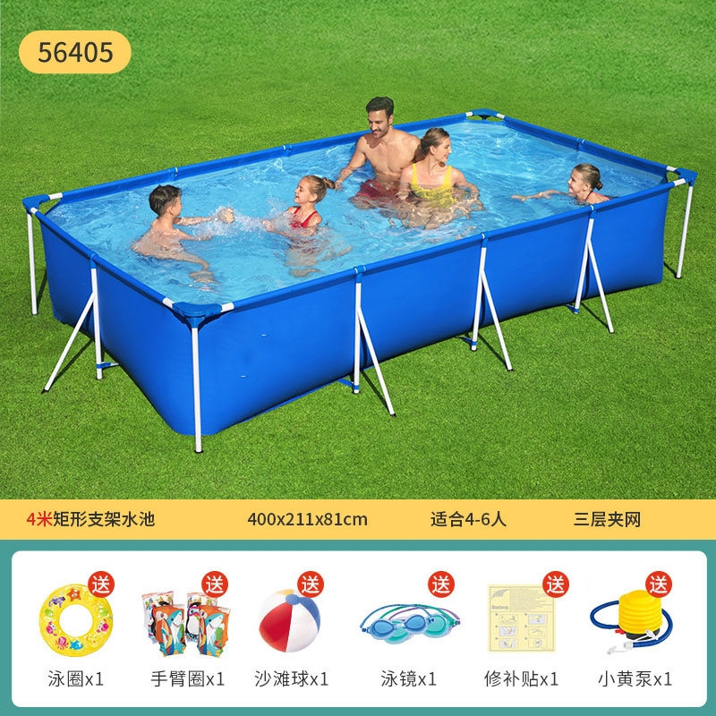 支架游泳池闪电客家用儿童宝宝泳池家庭可折叠鱼池户外水池小孩