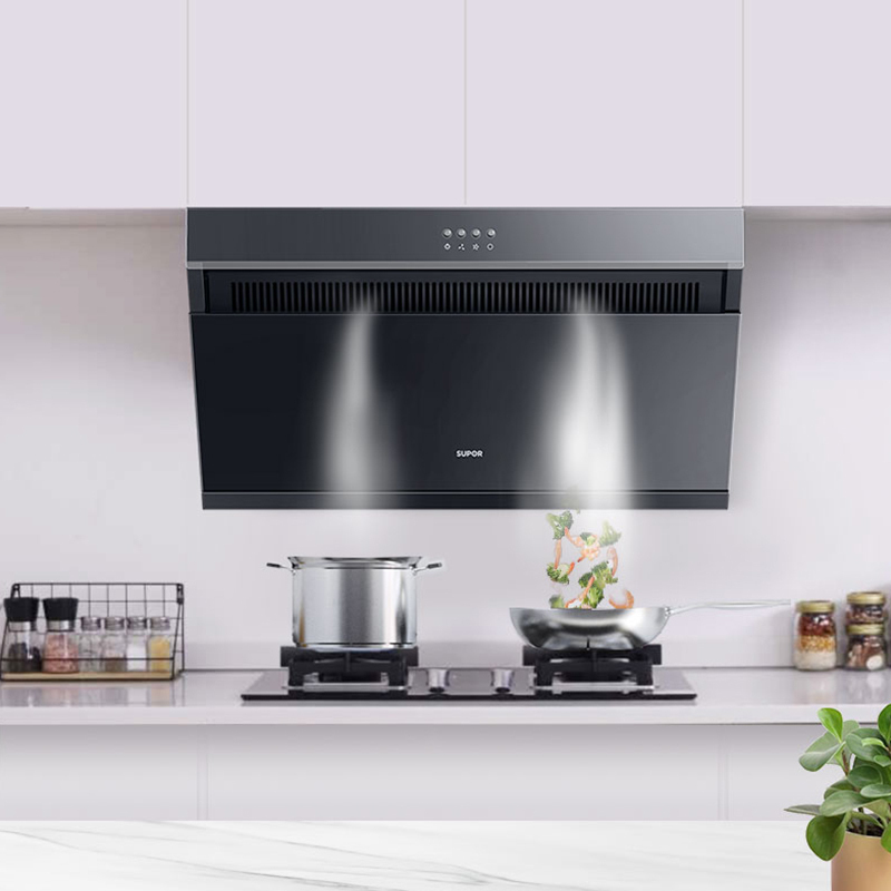 苏泊尔抽油烟机家用厨房侧吸式吸油机大吸力排油烟机 黑色