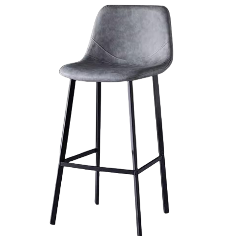 烁恒 高脚椅灰色75cm 把高清大图