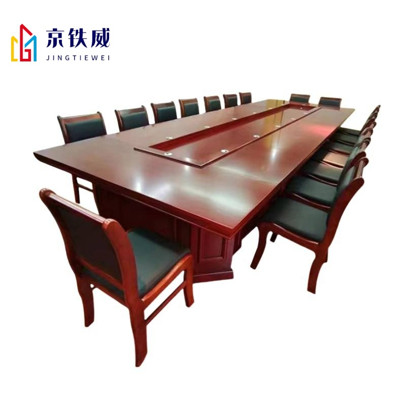 京铁威大型会议桌实木办公桌 JTWHYZ-C002 350CM*180CM*76CM /张高清大图