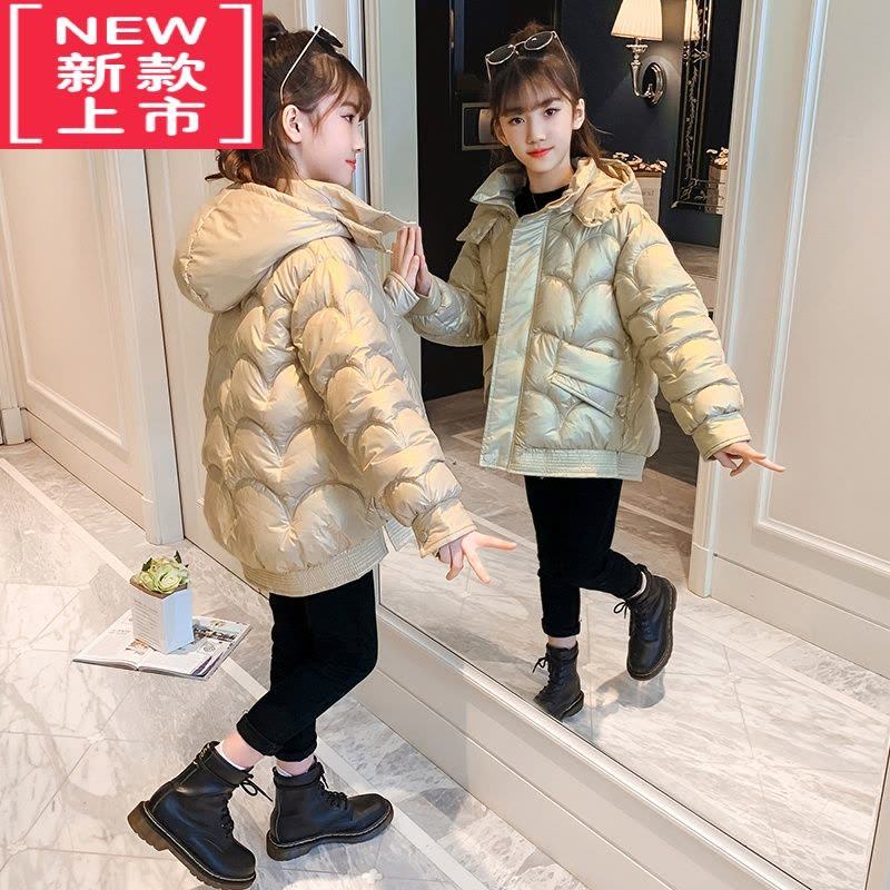 可莉允女童羽绒棉外套2022新款中大童女装儿童冬装加厚棉服12岁洋气棉衣图片