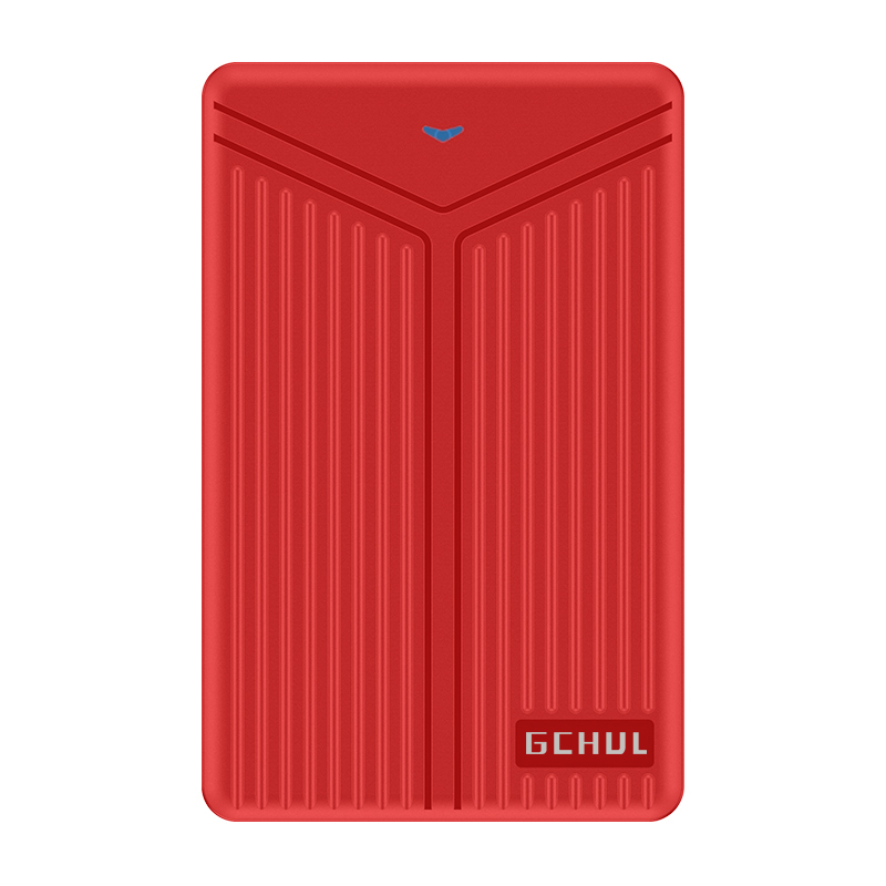 杰储(GCHUL) T1000 4T Type-C3.1 2.5英寸竖纹红色 移动硬盘 (计价单位:个) 竖纹红色高清大图