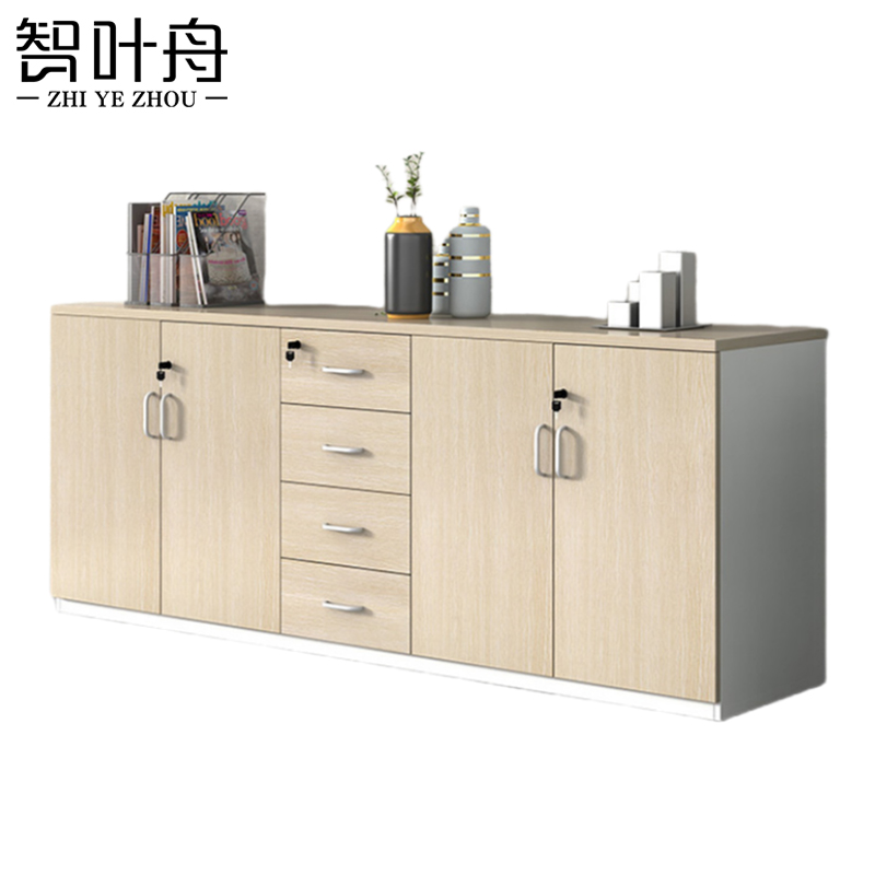 智叶舟矮柜文件柜四门四抽200*40*80cm台高清大图