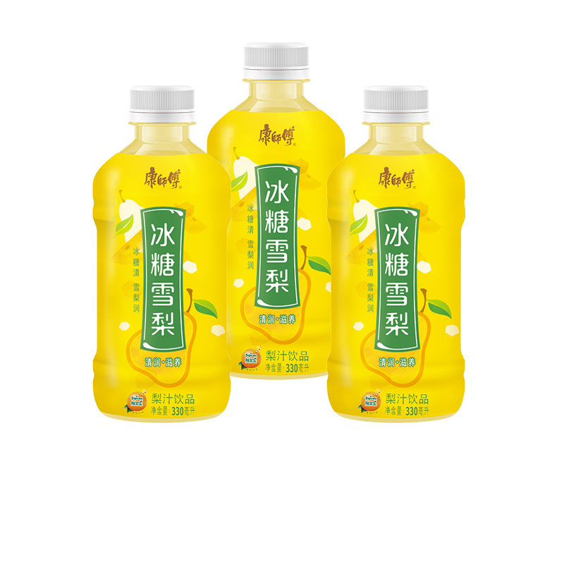 康师傅冰糖雪梨330ml3瓶包装夏日风味饮品果味饮料