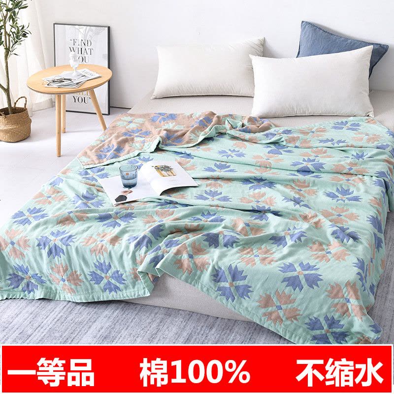 日式纯棉毛巾被四层水洗纱布毛巾毯单人春秋季加厚床单双人夏凉被图片
