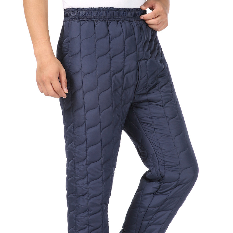 冬季中老年棉裤男加绒加厚爷爷大码松紧裤冷库防寒保暖裤老人棉裤