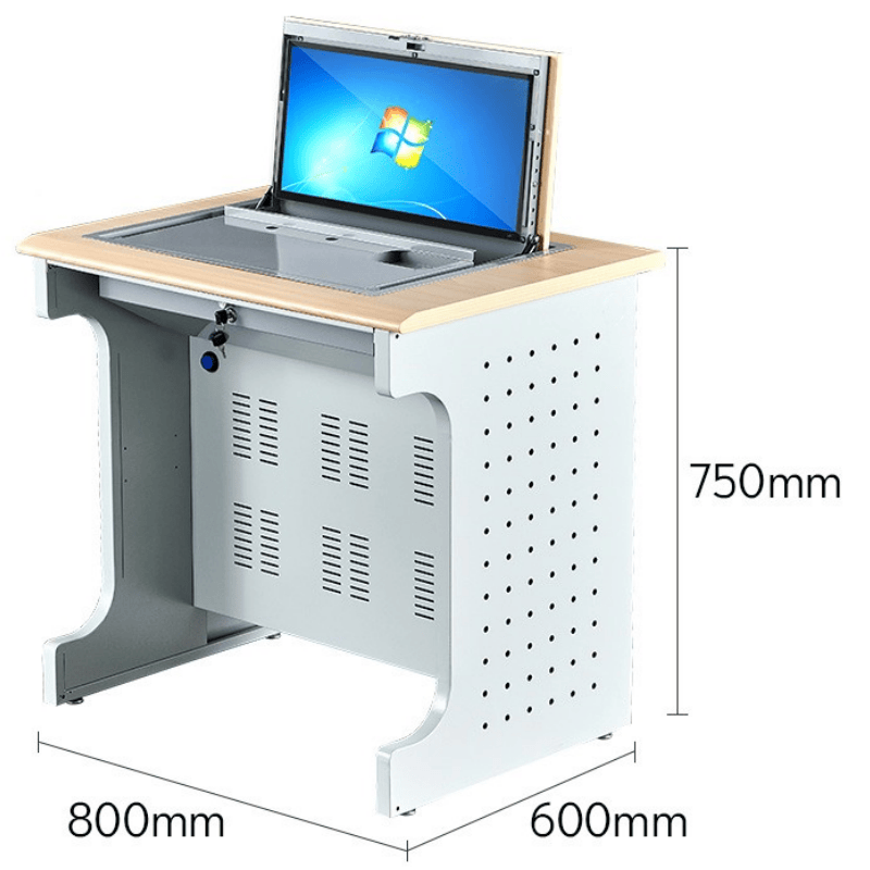 鑫木樽翻转电脑桌80cm个高清大图