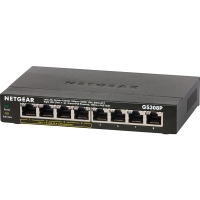 美国网件(NETGEAR)GS308P 8口千兆非网管POE交换机 4个POE供电口商用家用宿舍以太网交换机