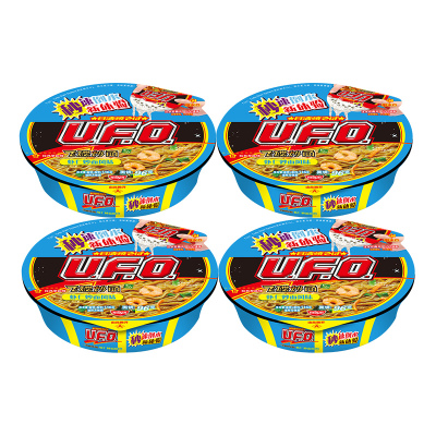日清(NISSIN) UFO飞碟炒面 虾仁风味 124g/碗 4碗装