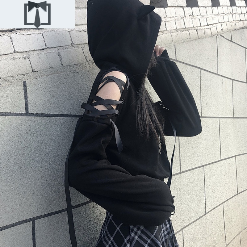 SUNTEK胖妹妹设计感显瘦套装早秋新款大码女装胖mm短款卫衣半身裙两件套卫衣