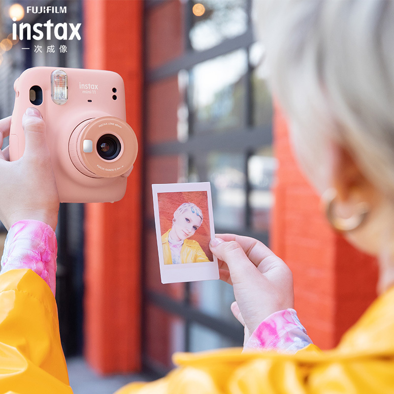富士(FUJIFILM)INSTAX 一次成像 mini11绯樱粉胶片相机 mini9升级款 套餐四(含礼盒+相纸)