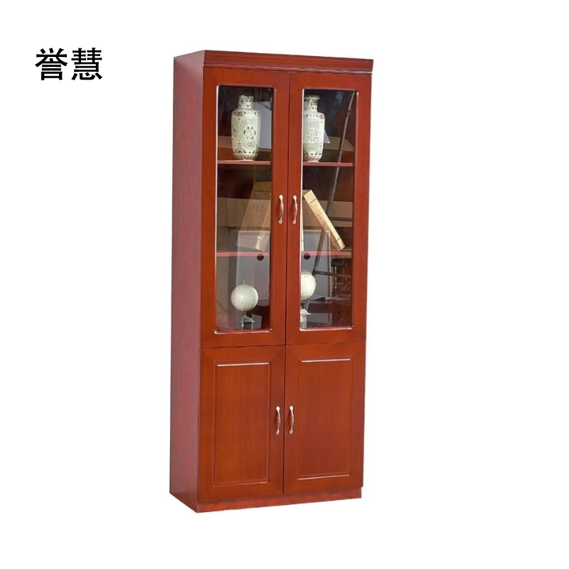 誉慧 实木饰面玻璃文件柜 双门 件高清大图