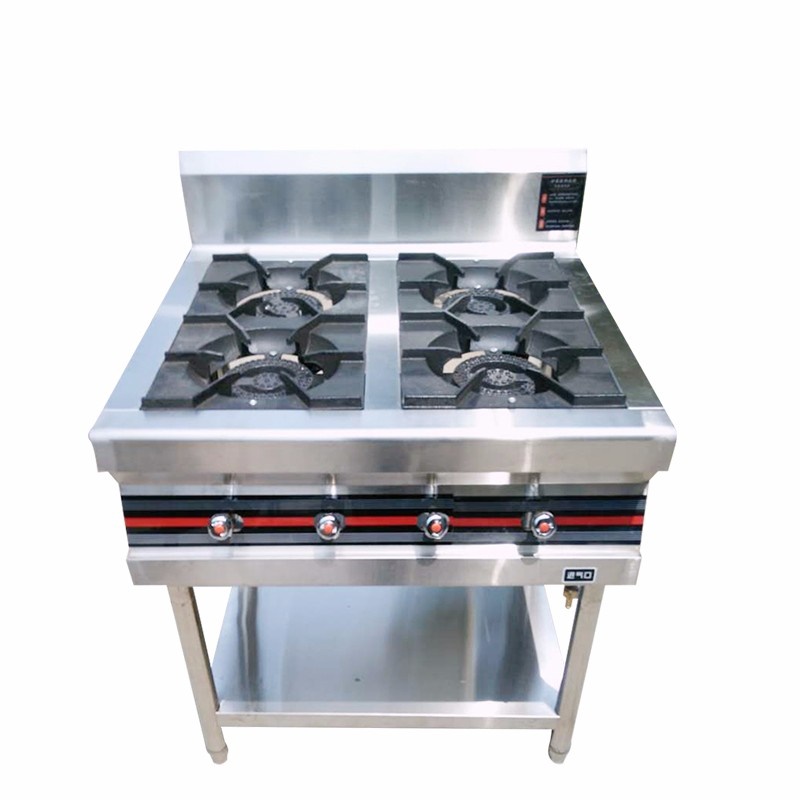 鲁冠 四眼煲仔炉煲仔炉商用多眼煤气灶4眼燃气灶