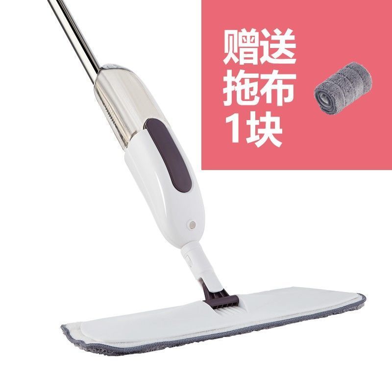 杀菌喷雾消毒拖把家用平板拖布木地板2019新款懒人免手洗拖地神器 新款消毒拖把[一布]