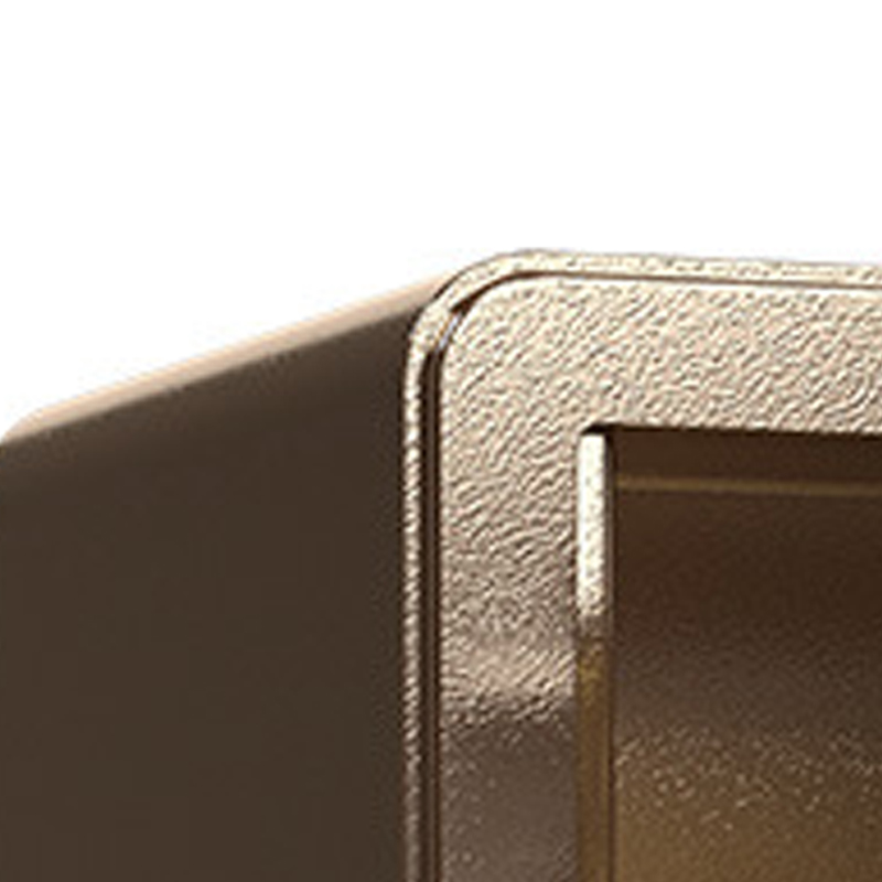 臻远 ZY40618095 小型保险柜密码保险箱全钢防盗保管箱 30cm咖色电子密码款高清大图