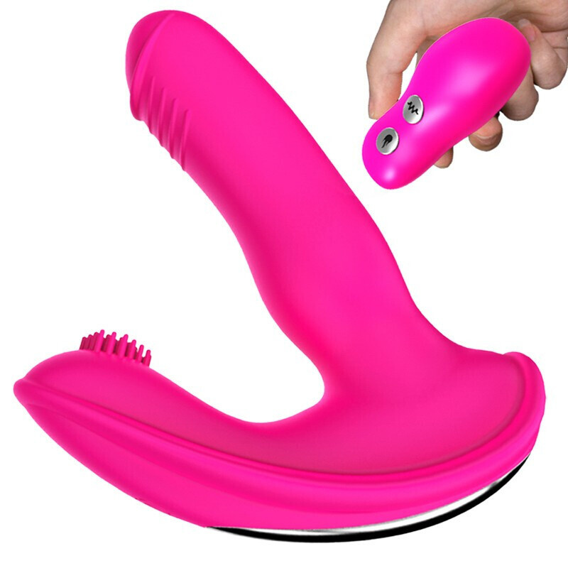 久jiuai爱 女用自玩器具加温蝴蝶穿戴式刺激全自动无线遥控AV自玩情趣性用品女士充电振动按摩 玫红高清大图