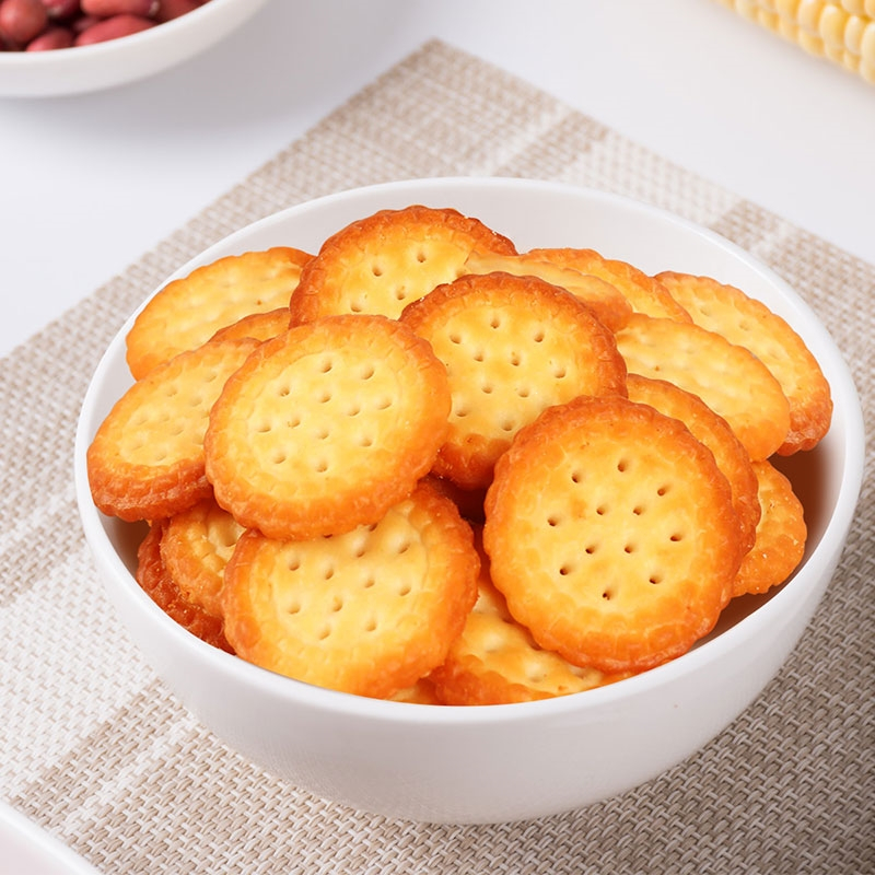 味滋源网红日式小圆饼海盐饼干天日奶盐味粗粮办公室休闲零食年货