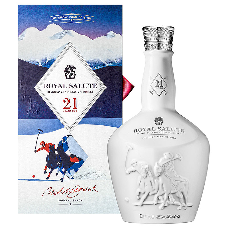 皇家礼炮royalsalute雪地马球限量版苏格兰威士忌21年700ml参数