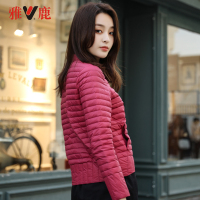 雅鹿短款羽绒服女韩版2019新款时尚小款轻便轻薄修身外套潮k