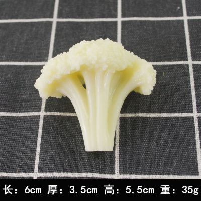 PVC西兰花(白色) 仿真西兰花块 趣味创意立体仿真食物假西兰花片仿真水果蔬菜模型