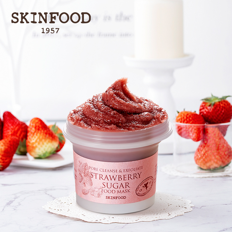 skinfood思亲肤草莓美肤美食面膜深层清洁收缩毛孔补水涂抹面膜