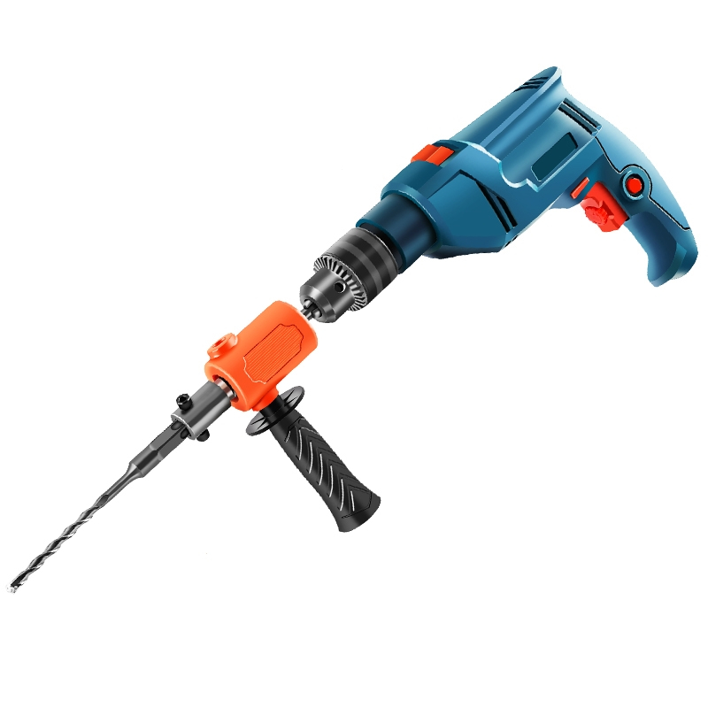 利手电钻改电锤冲击钻变家用水泥墙打孔混凝土大功率轻型小型转换头