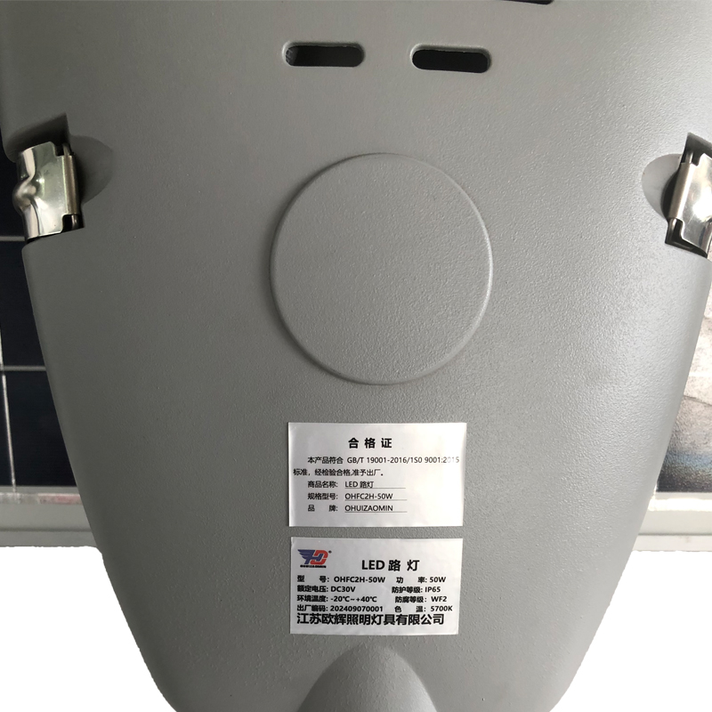 欧辉照明 (OHUIZAOMIN) LED路灯 (带6米灯杆 含安装)OHFC2H-50W 个高清大图