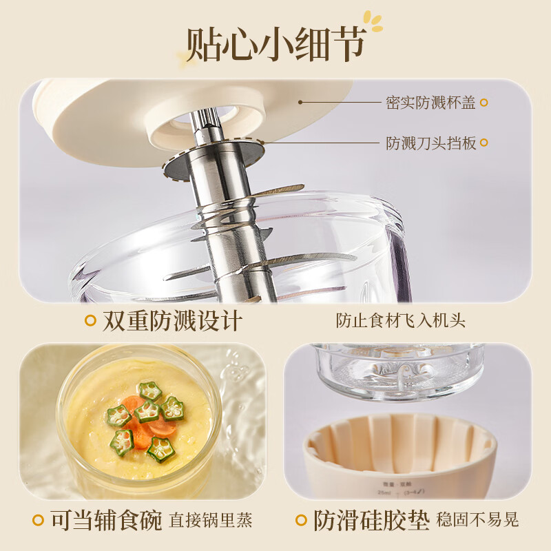 小熊绞肉机家用 辅食机婴儿绞馅机碎肉机料理机饺子肉馅搅拌机打蒜器电动搅肉机高清大图