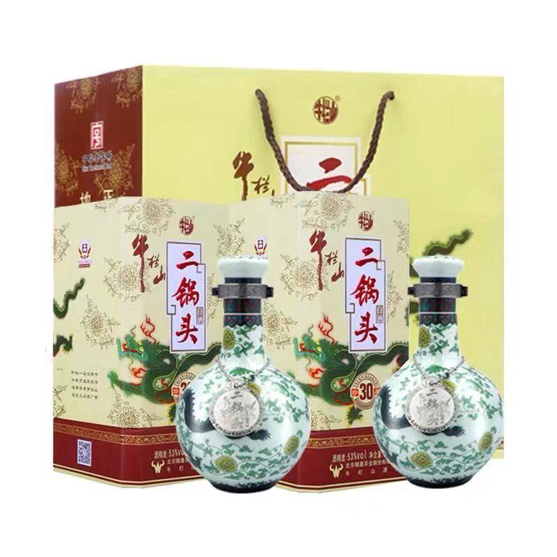 牛栏山二锅头 牛栏山青龙 牛栏山珍品30年 53度清香型白酒500ml*6瓶礼盒装整箱高清大图
