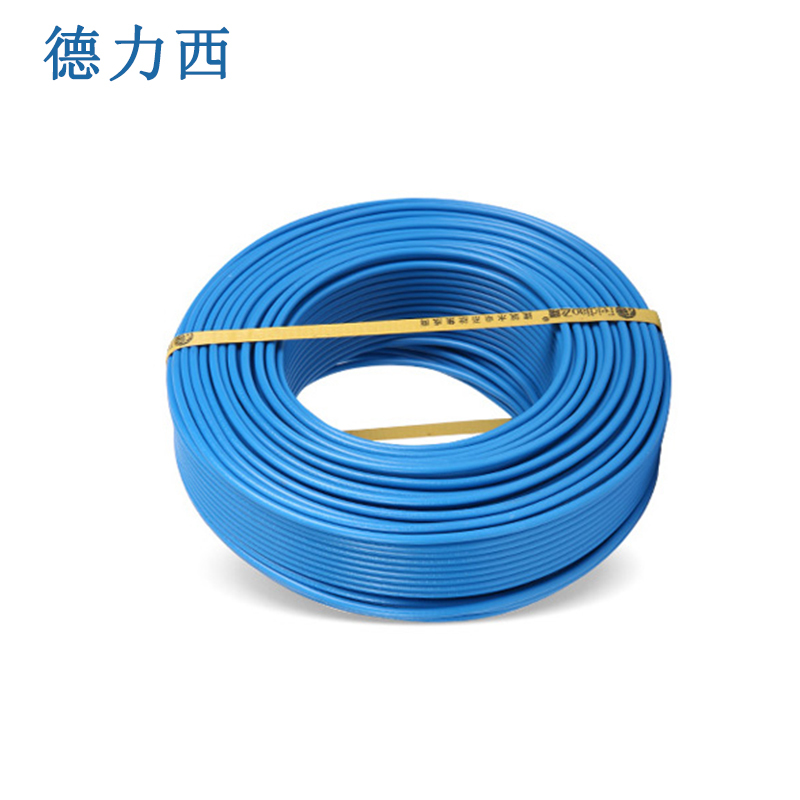 德力西 塑铜线 BV 6平方 100米/卷 (单位:卷) 蓝色