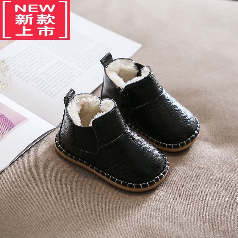 可莉允宝宝棉鞋软底女冬季不掉跟婴儿学步鞋0-3岁男童防滑雪地靴2图片