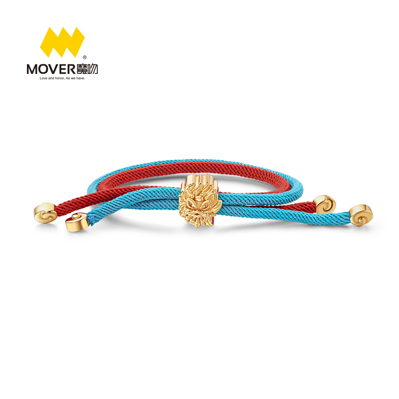 狮王阿醒 正版授权 Mover魔吻 狮王阿醒系列醒狮云纹撞色时尚手绳 首饰手链