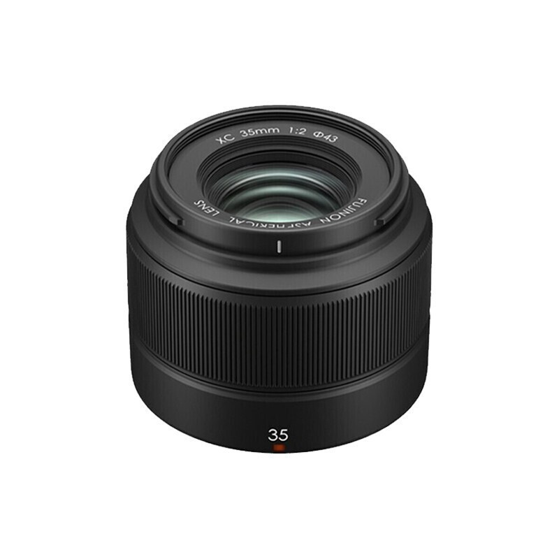富士(FUJIFILM) XC 35mm F2 无反微单相机定焦镜头(人像、街拍、建筑、风景) 黑色 官方标配 海外版高清大图