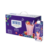 伊利优酸乳果果昔酸奶饮品 210ml*12瓶 混合莓(蓝莓 蔓越莓 草莓)整箱 包邮