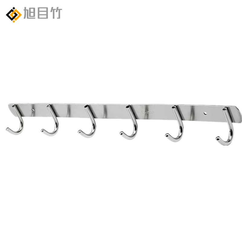 旭目竹 不锈钢挂钩衣帽钩 6钩 个高清大图