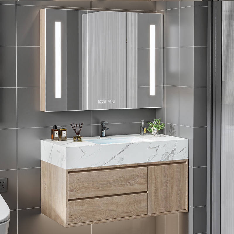 北欧智能浴室柜组合卫浴套装现代简约洗手盆池洗脸盆卫生间洗漱台