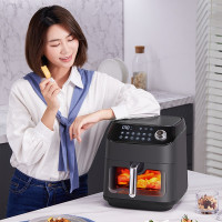 众辰(ZUNC)空气炸锅透明可视化300+在线云食谱12大预设菜单JM-ZC-D41250A(灰色)