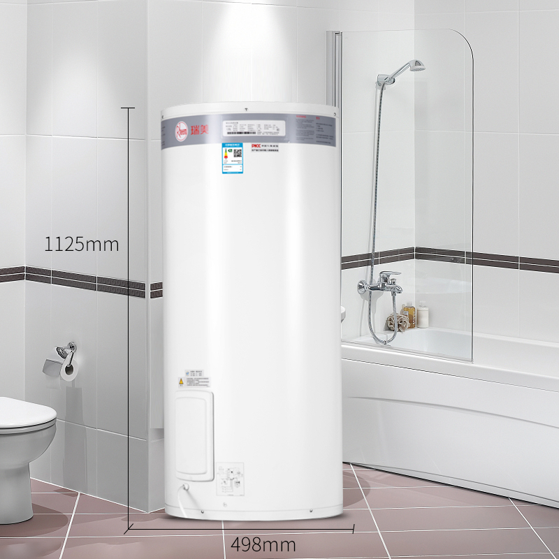瑞美(Rheem)电热水器家用120升大容量立式落地安装别墅恒温速热储水容积式洗澡淋浴多点供水EREL120 2.4KW