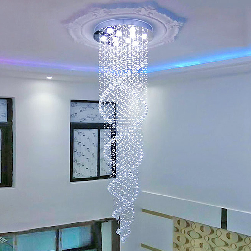 复式楼梯灯中空楼梯灯长灯楼道间螺旋灯别墅楼中楼旋转晶灯双旋转直径