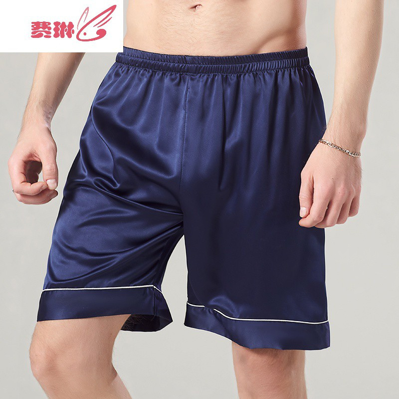 睡裤男短裤夏季薄款休闲睡衣中裤男士大裤衩宽松家居裤子 费琳