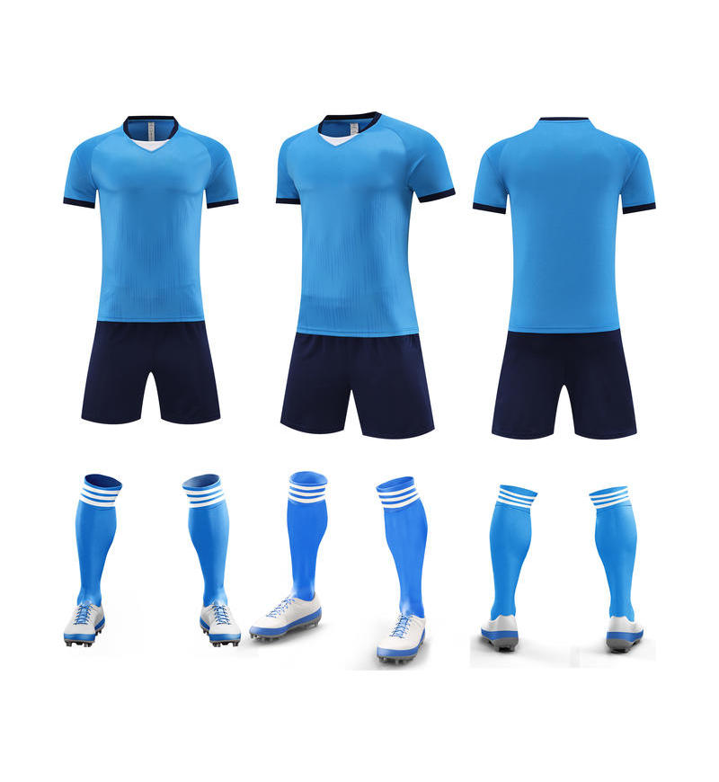 鑫捷登 可印字定制足球服套装(每套送袜子+护板各1)AGRY-WD6006 1套高清大图