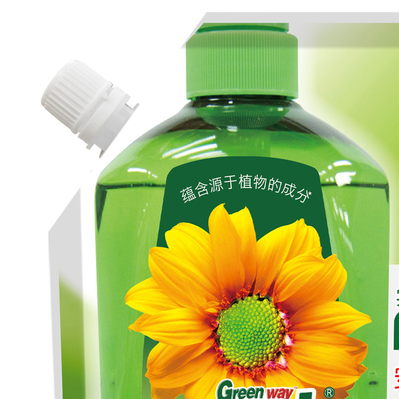 绿劲新一代安全洁净餐具净洗洁精天然柠檬草袋装1.3kg 威露士(Walch)出品