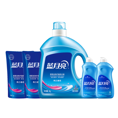 蓝月亮 洗衣液 3kg亮白薰+1kg亮白薰袋*2+500g手洗翻盖*2