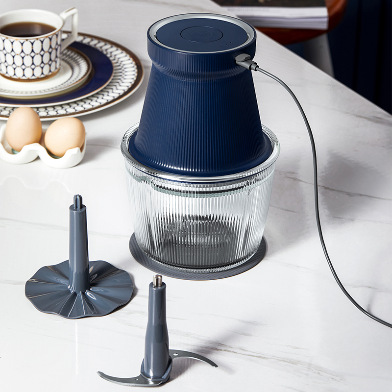 摩飞 多功能电动绞馅机1L 婴儿辅食机食物处理器 MR9402蓝色高清大图