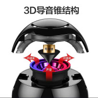 风悦GS009无线蓝牙音箱迷你小音响低音炮便携式插卡电脑家用户外车载音响 蓝牙版 黑色
