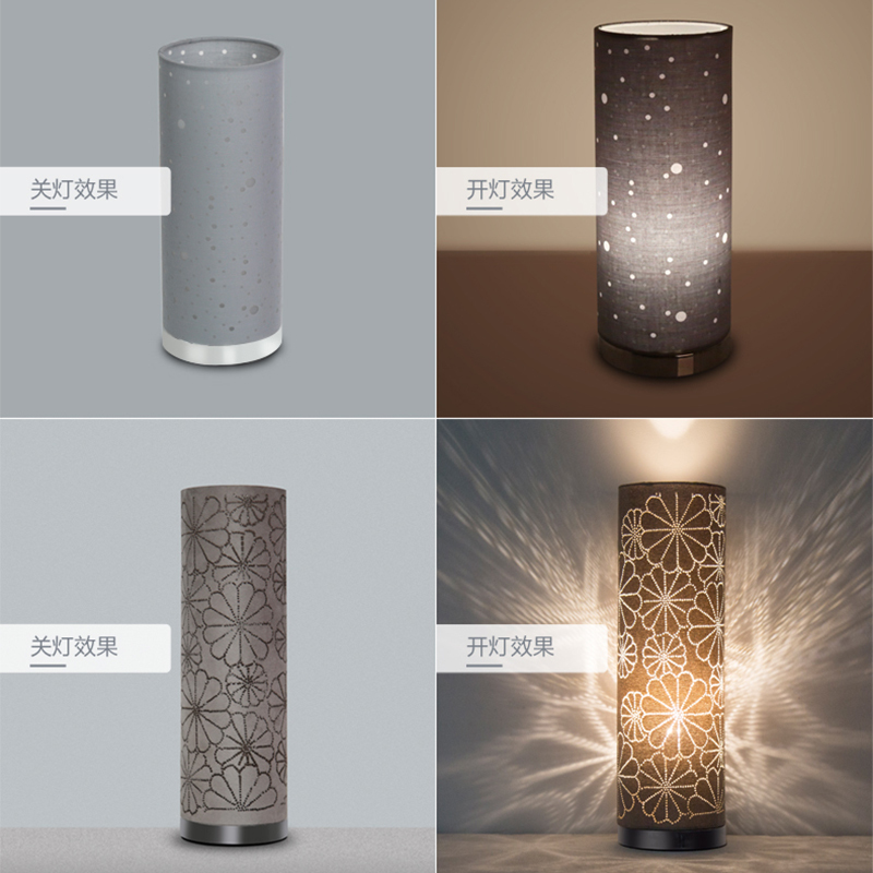 松下台灯卧室布艺简约现代床头灯设计装饰灯具温馨创意卧室灯